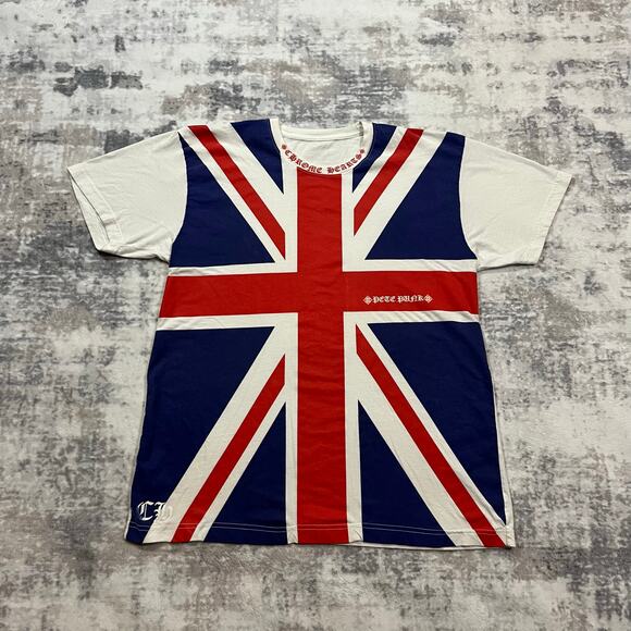 Authentic Chrome Hearts Union Jack UK Flag Tee XL - Picture 1 of 9
